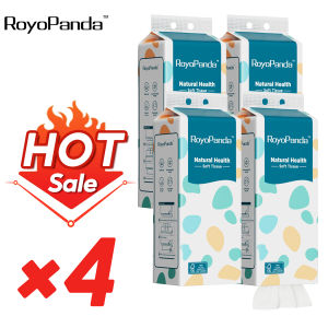 【4/8/12Packs】RoyoPanda Tissue Hanging Tissue Facial Tissue 2Ply 120*170mm Air-cushion Thick Deluxe Comfort Pulldown Bathroom Tissue