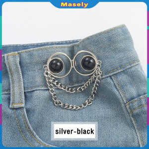 Masely Jeans Waisted Buttons Metal Adjustable Waist Buckle Fashion Accessories for Women Girls
