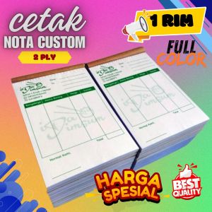 cetak nota 1 rim 2 ply full color invoice custom desain sendiri surat jalan pakai logo zain grafika