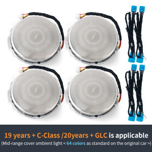 Suitable for Mercedes-Benz C-Class W205 19-20Year GLC /E-Class W205-W213 Speaker Lights 64 Colors Ambient Lights Car Decoration Lights Speaker Light Horn Light Car LED Light Bulb