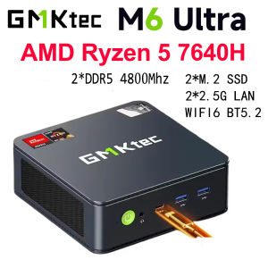 GMKtec M6 Ultra Mini PC AMD Ryzne 5 7640H R5 6600H Gaming Mini PC DDR5 32GB 1TB  M.2 2280 SSD Win11 Pro Dual 2.5G wifi6E BT5.2 Desktop Office Gaming Computer