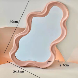 Bathroom Mirror Cloud Shaped Cosmetic Mirror Wall-Mounted Decoration Desktop Makeup Mirror