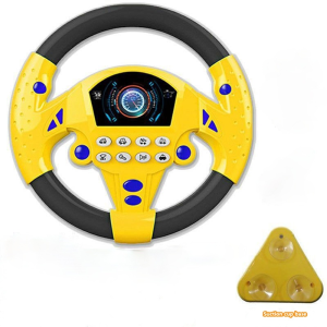DENOSWIM Pretend Co-pilot Steering Wheel Simulation Driving Car with Sounds for Children Early Educational Toy