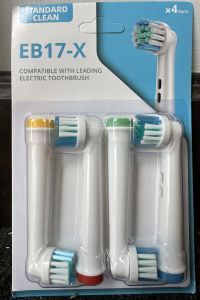ĐẦU BÀN CHẢI ĐIỆN TƯƠNG THÍCH ORAL-B EB17-X – LÀM SẠCH SÂU BẢO VỆ NƯỚU (VỈ 4 CÁI)