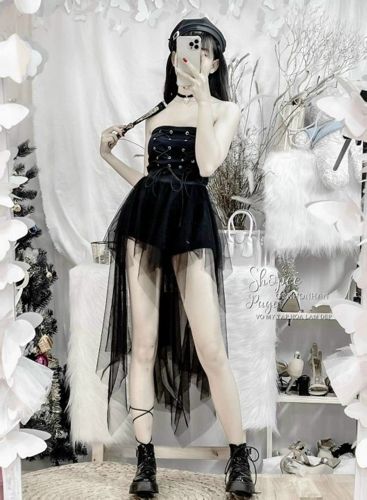 Đầm dài dự tiệc nữ hiệu Calvin Klein bằng vải voan xẻ ngực không tay chân  váy đuôi tôm size 12P chính hãng - Đồ Hiệu Mỹ - Hàng xách tay Mỹ