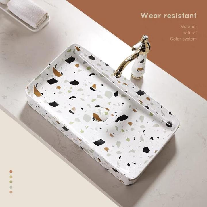 Terrazzo Bathroom Vanity Basin | Vanity Top [Without Tap/Waste](Store ...