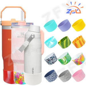 Silicone Boot for Stanley Tumbler Quencher IceFlow Aerolight Rubber Cover 16oz 20oz 30oz Sports Vacuum Insulated Mug