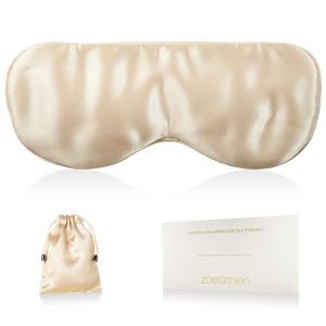 Zsm Miếng Bịt Mắt Ngủ 100% lụa dâu tằm để chặn ánh sáng mặt nạ mắt zoesmien cho phụ nữ nam giới người ngủ một bên bọng mắt khô mắt đau đầu dây đeo điều chỉnh được gói quà giáng sinh