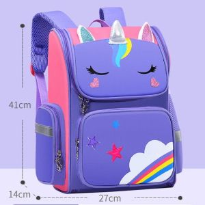 KROCC Girls Unicorn Schoolbags Cartoon Large Capacity Backpack Cute Primary School Bag for Kids Girl