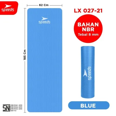 Matras yoga NBR - YOGA MATT TEBAL8 /10 mm NBR FREE TAS KANTONG ORIGINAL SPEEDS