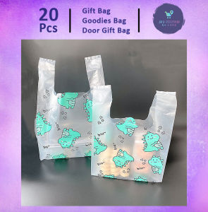 Gift Bag 20pcs Goodies Bag Door Gift Birthday Wedding Party (23) Hello Kitty Plastic Bag Handles Packaging Cartoon Shopping Retail Snack Singlet Beg