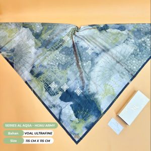 Hijab Segiempat Voal Ultrafine Series Al Aqsa Lasercut Premium Uk 115 x 115 Free Box ( Nitaranz )