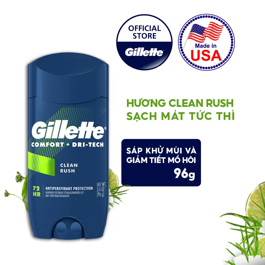 Sáp khử mùi và giảm tiết mồ hôi Gillette 96g - Mỹ:5361