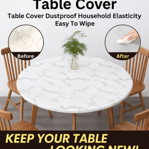 Tablecloth Oil-proof Dustproof and Waterproof Aesthetics Elastic Easy to Wipe Abrasion Resistance