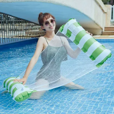 [🇵🇭 Stock&COD] Floating Water Hammock Float Lounger Floating Toys Inflatable Floating Bed Chair Swimming Pool
