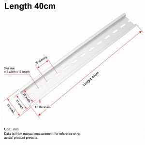 INVADER Universal Type DIN Rail 10-50cm Aluminum Guide Rails Durable 1mm Thickness Circuit Breaker Relay