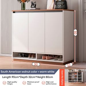 Large-capacity shoe cabinet home indoor new entrance cabinet shoe rack integrated storage minimalist design building entrance shoe rack