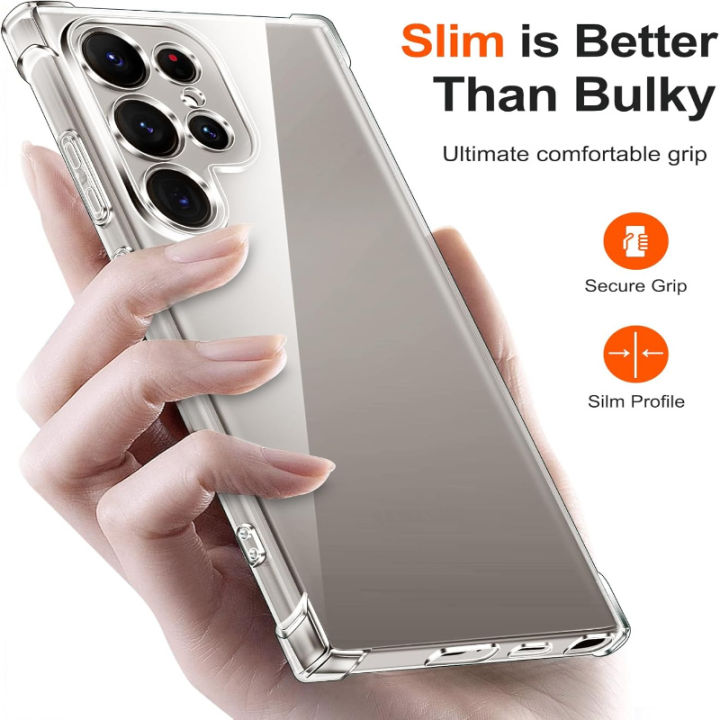 Shockproof Clear Silicone Case For Samsung Galaxy S25 S24 S23 S22 S21 S20  S10 Plus Ultra FE Lite 5G Back Cover Note 10 20 Lazada PH - Main Image