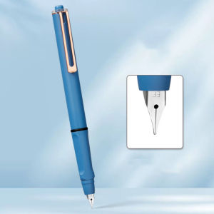 EO4MD Retractable Press Type Fountain Pen Notched Color Pen Body Writing Pen Classic Calligraphy Practice Ink Pen Students