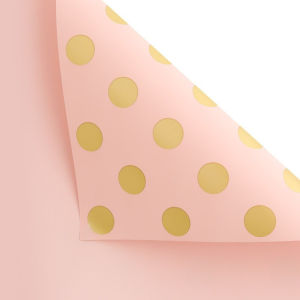 Isi 20 LEMBAR Kertas Buket Polkadot Pembungkus Bunga Waterproof Flower Wrapping Cellophane KB042
