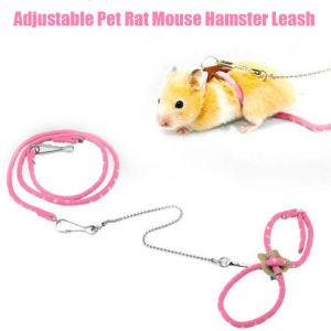 Werw4t Dây Nylon Điều Chỉnh Được Đáng Yêu Gerbil Ferret Đồ Dùng Cho Thú Cưng Sóc Chuột Chinchilla Áo Lót Chuột Dây Xích Hamster Dây Dắt Đi Bộ