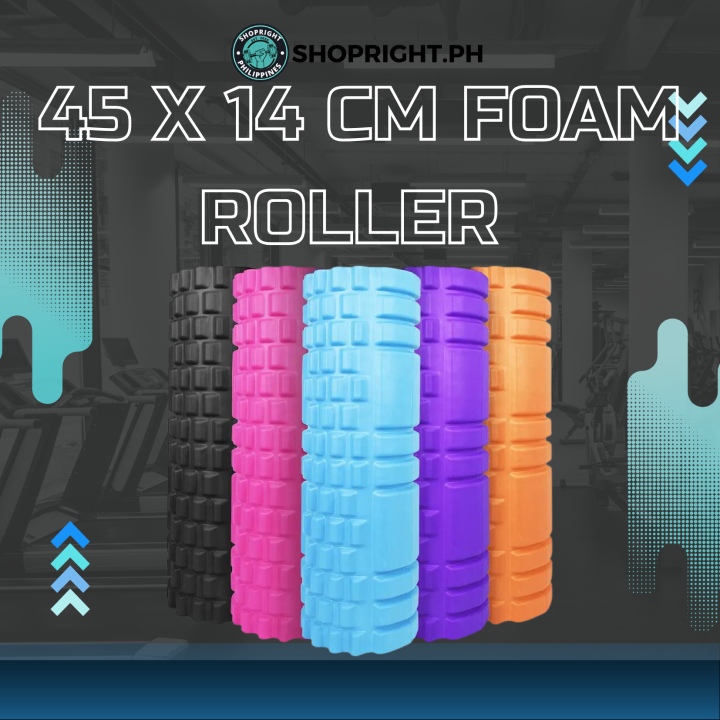 45 CM Yoga Column Fitness Pilates Yoga Foam Roller Block Train Gym ...