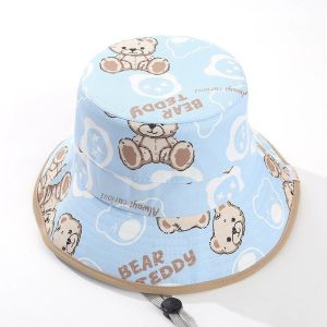 หมวกเด็กกันแดด UV Protection หมวกบักเก็ตผ้านิ่ม ลายน้องกบสดใส เหมาะสำหรับเด็กวัยหัดเดินถึงอนุบาล