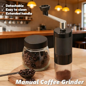 Manual Coffee Grinder Travel Portable Ceramic Burr Mill with Adjustable Coarseness for Coffee Making