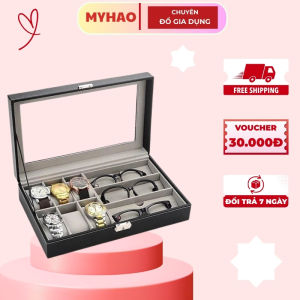 HOT 2025 Hộp Đồng Hô Kính Mắt Bọc Da PU Cao Cấp