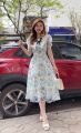 Đầm hoa thiết kế tặng kèm hoa cài cực xinh, Váy hoa nhí, váy đi làm - XU XU SHOP - Váy voan hoa cao cấp cổ V phù hợp công sở, đi chơi - ẢNH THẬT. 