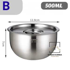 Mangkuk Telur Rebus Berkualiti Tinggi Dari Keluli Tahan Karat 500ML /Steamed Egg Bowl