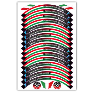 Vespa Biagio GTS Spring Sprint 150/300 Reflective Motorcycle Wheel Hub Wheel Frame Sticker Tire Wheel Tape Edging Sticker