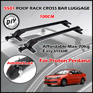 ⚠️ 5501 (100cm) Car Roof Rack Roof Bar Roof Carrier Cross Bars Luggage Roof Rack Carrier Bicycle Carrier Box Anti-theft Lock/Cross Bar Roof Bar Rak Bumbung Rak Bagasi Kereta - PROTON PERDANA