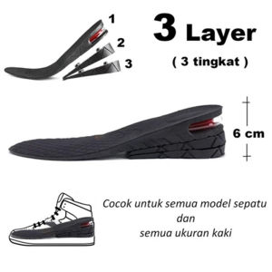Peningkatan Tinggi Badan Meningkatkan Sol 5 Lapisan Bantalan Udara Tak Terlihat Lift Adjustable Cut Shoe Heel Pads Insert 9cm