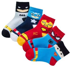 Paket 3 Dan 6 Pasang Kaos Kaus Kaki Anak Perempuan Usia TK-Paud Motif Karakter