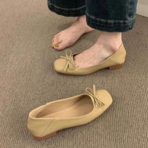 2024 Summer French Style High Heel Sandals Womens Low Heel Shoes