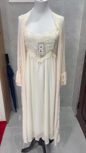 LI2023 New Women Long Sleeve Vintage Nightgown R Fairy Palace Nightdress Clic French Court Princess Lounge Sleepwear Gowns