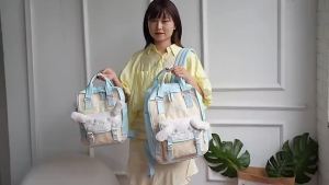 Donut Backpack Cartoon Large Capacity Original women Fashion Cute Style Waterproof Travel Backpack