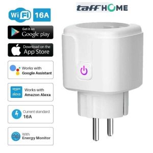 SMART steker colokan Listrik WiFi 16A TaffHOME Timer Kontrol Via Smartphone