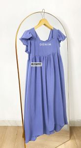 Daster Crinkle Claudy | Daster Summer Ruffle Crinkle Airflow Kekinian Viral | Dress Kerut Crinkle