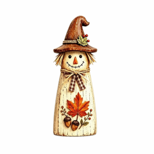 WEANBU Double Side Witch Cat Decor Rustic Vintage  Decoration Halloween Centerpiece Autumn Harvest Style Halloween Figurine Set Mantel Decor