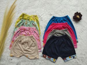 Harga 12 Pcs Celana Pendek Kolor Santai Harian Anak Laki2 dan Perempuan Motif Lucu 6 Bulan-3thn Lusinan Murah
