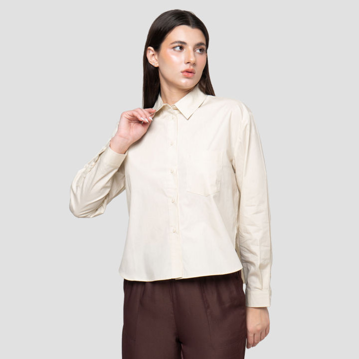 Connexion%20Blend%20Slim%20Tapered%20Waist%20Length%20Kemeja%20Wanita%20123346246%20-%20Image%207