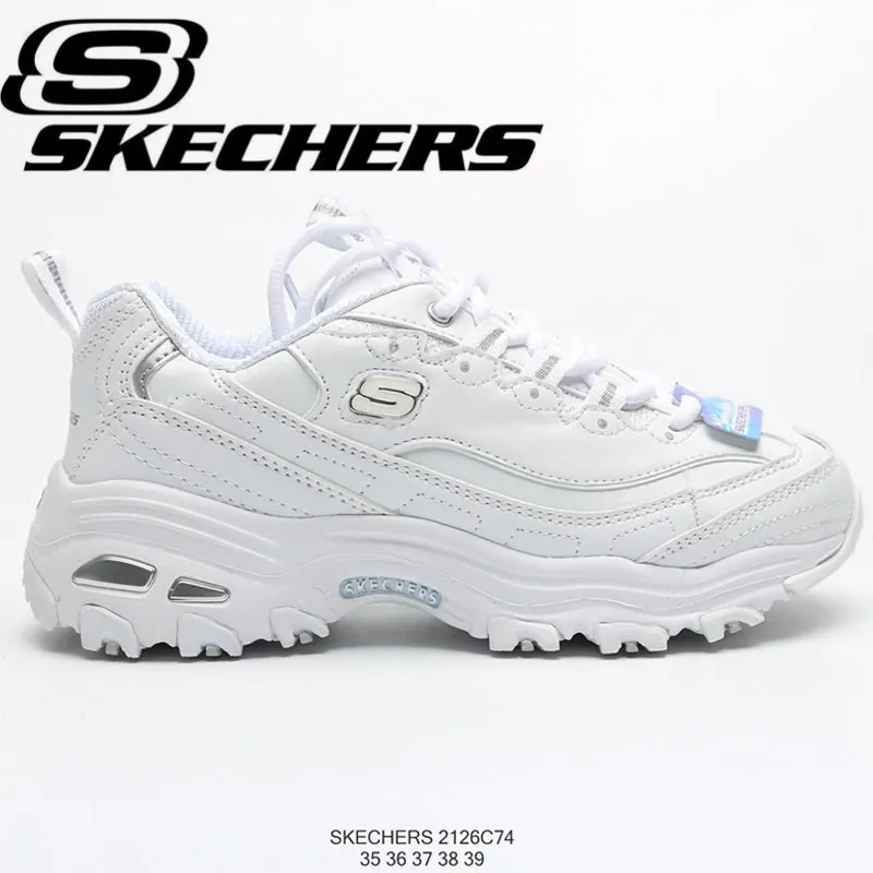 Womens white store skechers shoes