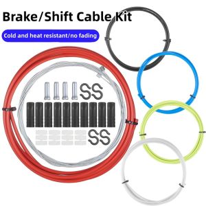 Road Mountain Bike Brake Cable set Shifter Cable Set PVC Coated Outer Tube Heat-resistant Anti Deformation Universal Shift/Brake Cable Kit