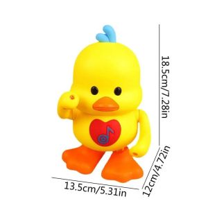 TIKTOK Dancing Duck Toy Electric Singing Walking Interactive Toy Little Yellow Duck Preschool Educational Toys Birthday Gift