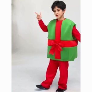 DSF Studio Christmas Christmas Costume Childrens Costume Girls Santa Claus Dress Up Green Elf Performance Kindergarten