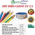 Dây điện cadivi đơn CV 1.0, 1.5, 2.5, 4.0, 6.0, 8.0, 10.0, đen, đỏ, vàng, xanh, vàng xanh | lõi đồng cao cấp | bền bỉ và bóng | dẫn điện tốt (lẻ 1m). 