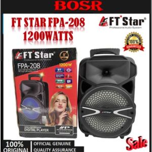 FTStar FPA-208 Portable Bluetooth Trolley 8  Speaker w/ Wireless Microphone