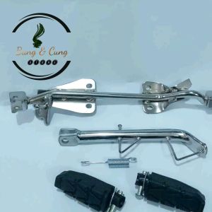 B&C - Step Postep Fostep Bastep Footstep Pijakan Kaki Depan MP Mono Verza CB GL Megapro Crom Set Standar Standart 1 Jagang Jagrak Samping Universal Ukuran 25 cm Tebal Murah / Besi Barstep MP Mono CB GL Verza Crom Tebal